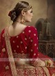 Velvet Red Lehenga Choli